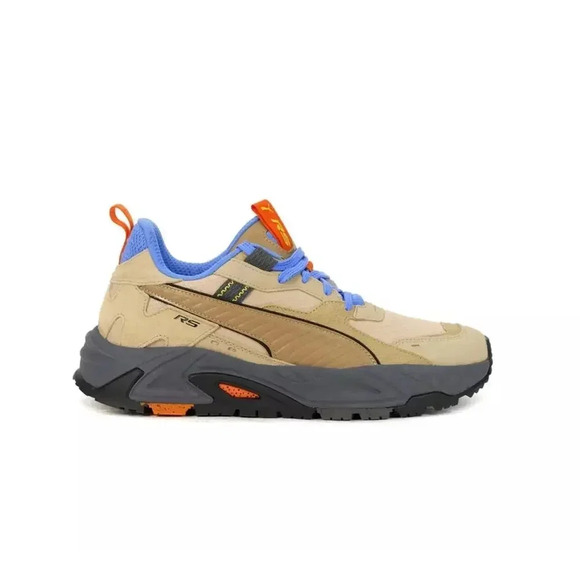 PUMA Men's Hiking Outdoors Rs-Trck Explore Sand/Tiger's Eye/Blue Sneakers Sz 5 - Picture 1 of 8